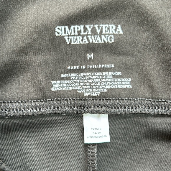 Simply Vera Vera Wang Brown High Waisted Leggings | Size Medium - Picture 6 of 6